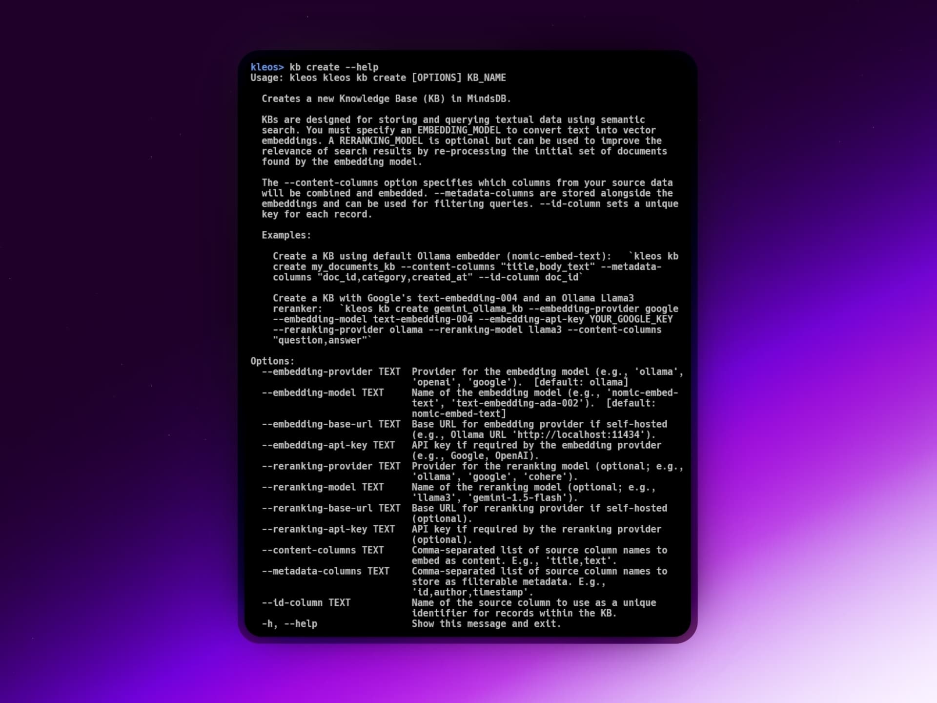 Kleos KB Create