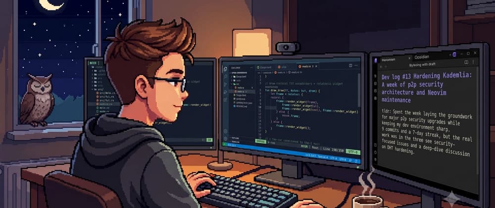 Dev log #13 Hardening Kademlia: A week of p2p security architecture and Neovim maintenance